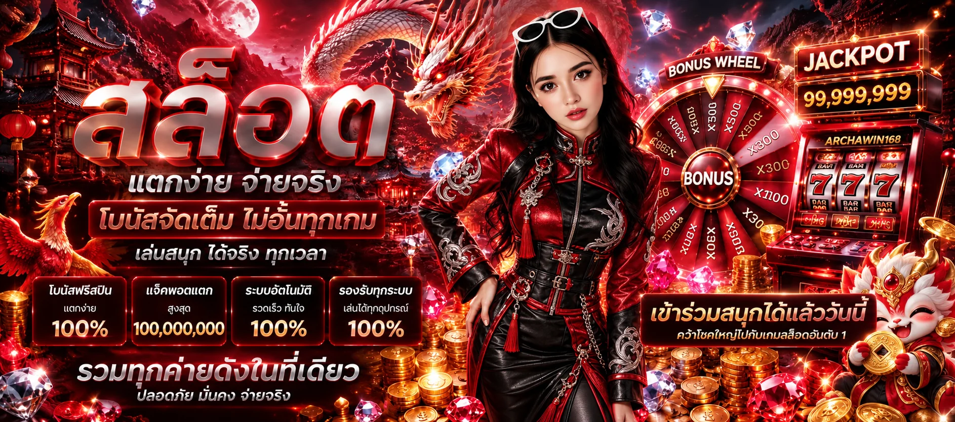 สไลด์ ARCHAWIN168 สล็อตและโบนัส